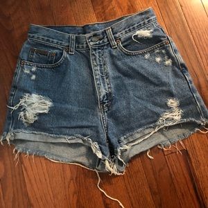Calvin Klein high waisted jean shorts